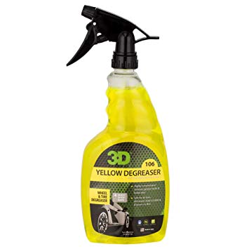3D Yellow Degreaser Wheel & Tire Cleaner - 24 oz. | Highly Concentrated Degreaser & Cleaner | Safe for All Tires | Removes Grease & Brake Dust | Made in USA | All Natural | No Harmful Chemicals