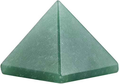 rockcloud Healing Crystal Green Adventurine Pyramid Metaphysical Stone Figurine