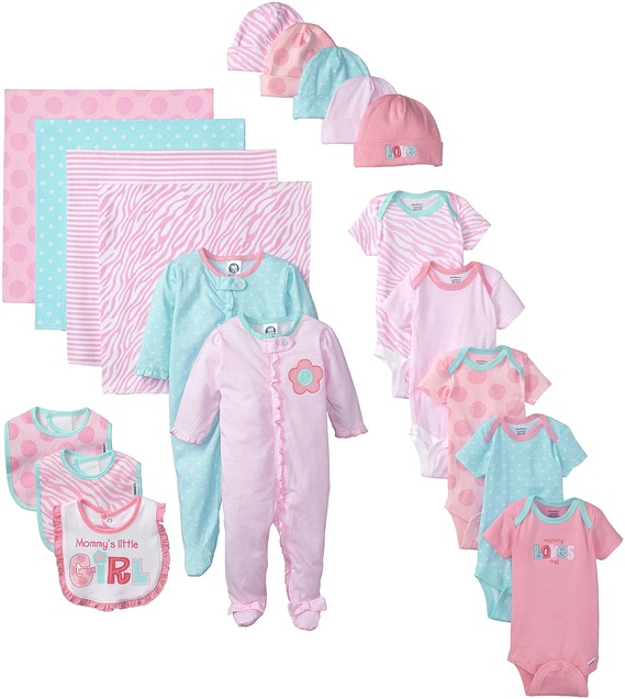 Gerber Baby-Girls Newborn 19 Piece Newborn Essentials Gift Set