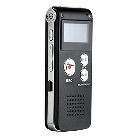 TANGMI® Quality Multifunctional MP3 Player 8GB Dictaphone 650Hr Voice Recorder Digital Recorder Portable MP3 Player 3D Sound Black