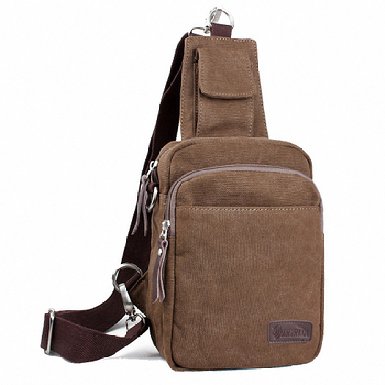 Zebella Men's Unbalance Chest Pack Multipurpose Backpack Crossbody Shoulder Bag