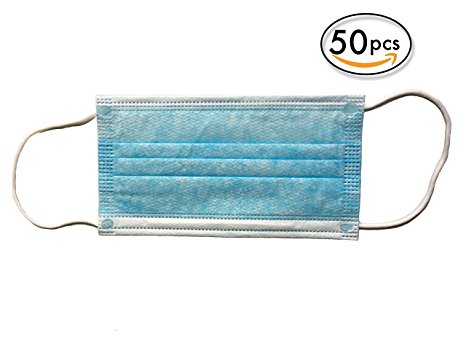 Pakel Disposable Blue Earloop Superior Procedure Mask Filters Bacteria 3 ply (Box of 50)