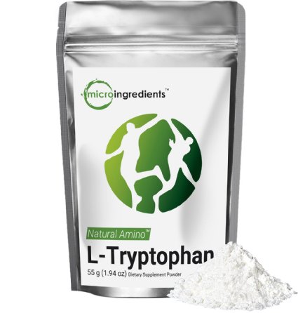 Naturally Fermented Pure L-Tryptophan Powder - Promote Mood Relaxation & Sleep (55 grams / 1.94 oz) Vegan Amino Acids
