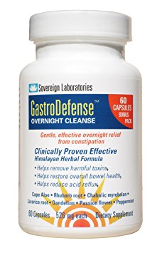 GastroDefense Overnight Cleanse: All-Natural Himalayan Herbal Formula for Overnight Relief from Constipation