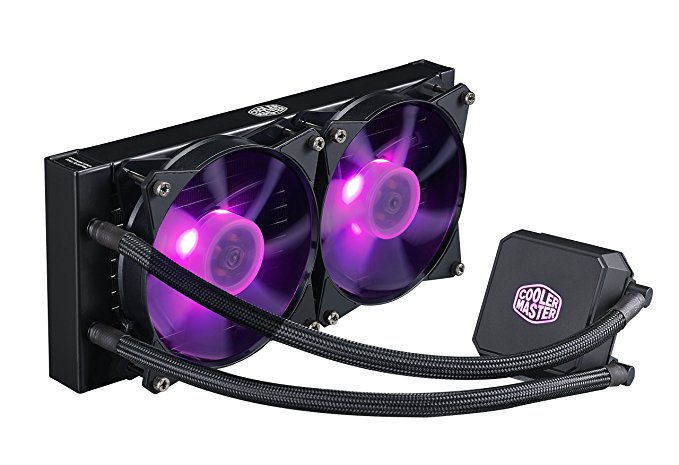 Cooler Master MasterLiquid LC240E RGB All-in-one CPU Liquid Cooler with Dual Chamber Pump Latest INTEL/AMD Support (MLA-D24M-A18PC-R1)