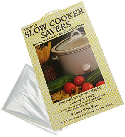 Slow Cooker Savers- 8 Disposable Liners for Slow Cookers by Regency Wraps