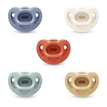 NUK Comfy Orthodontic Pacifiers, 0-6 Months, Timeless Collection, 5 Pack