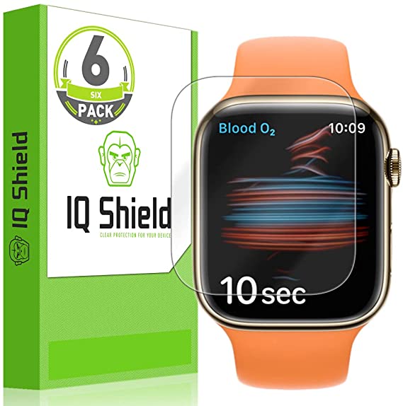 IQ Shield Screen Protector Compatible with Apple Watch Series 7 (41mm)(6-Pack) Anti-Bubble Clear Film