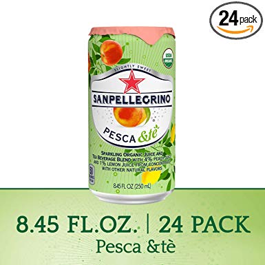 Sanpellegrino Pesca &Te Sparkling Organic Juice & Tea Beverage Blend 8.45 Fl. Oz. (24 Pack)
