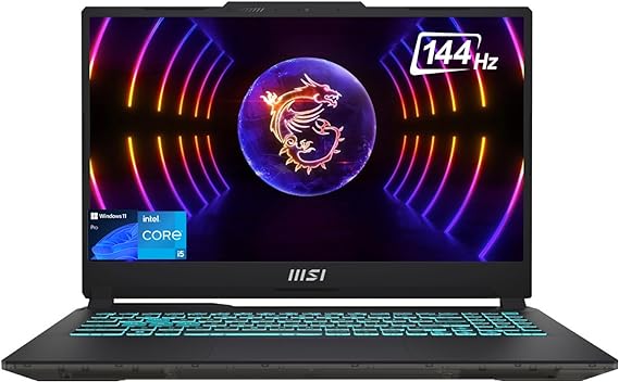 MSI Cyborg Gaming Laptop 15.6Inches FHD IPS 144hz Display 12th Gen Intel Core i5-12450H Up to 4.40 GHz GeForce RTX 4050 16GB DDR5 1TB PCIe 4.0 RGB Keyboard Wi-Fi 6 Type-C RJ45 HDMI Win11 Pro Black