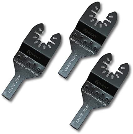 3 KENT 3/8" Bi-Metal Universal Narrow E-Cut Quick Change Oscillating Blades