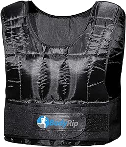 BodyRip 5kg-30kg Padded Weight Vest | Deluxe 2.0 Design, Calisthenics Gym, Adjustable Straps, Strength Training, Weightloss Equipment for Women & Men