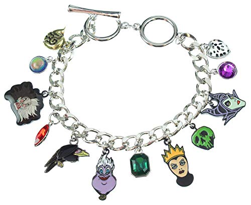 Bioworld Disney 12 Charm Bracelet Jewelry Villains Maleficent Ursula