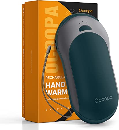 OCOOPA IP45 Waterproof Hand Warmer Rechargeable, Up to 15hrs Heat,10000mAh Durable Quick Charge Electric Hand Heater, PD Compatible, 3 Levels for Outdoors, Heavy Duty, H01-PD PRO