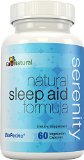 Serenity Natural Sleep Aid 60 Vegetarian Capsules Extra Strength Formula and Non-Habit Forming with Melatonin Valerian Chamomile Passion Flower