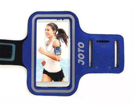 JOTO iPhone 6 4.7 Armband - Sport Armband Case for iPhone and Samsung Galaxy (iPhone 6 4.7, iPhone 5S 5C 5 4S 4, Galaxy S5 S4 S3), with Key Holder Slot, Fully Adjustable, Easy Earphone Connection, best for Gym, Sports Fitness, Running , Exercise , Workout - for Man and Woman (Navy, Dark Blue)