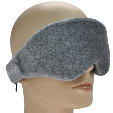 XIKEZAN Bluetooth Sleep Headphones Comfortable Velvet Sleeping Eye Mask Great for Travel & Sleep (Gray)