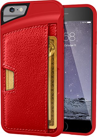 iPhone 6/6s Wallet Case - Q Card Case for iPhone 6/6s (4.7") by CM4 - Ultra Slim Protective Phone Cover (Red Rouge)