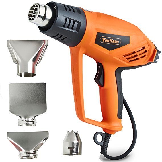 VonHaus 2000W Heat Gun – Remove Paint, Varnish, Dissolve Adhesives, Shape Plastic Tubing & More – 2 Heat Settings: 350°C & 550°C – For DIY, Home Improvement & Restoration