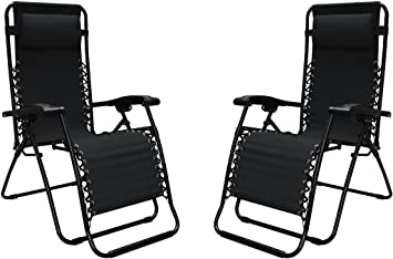 Caravan Sports Infinity Zero Gravity Chair - 2 Pack, Black