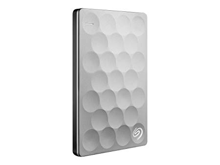 Seagate Backup Plus Ultra Slim 1TB Portable External Hard Drive, Platinum (STEH1000100)