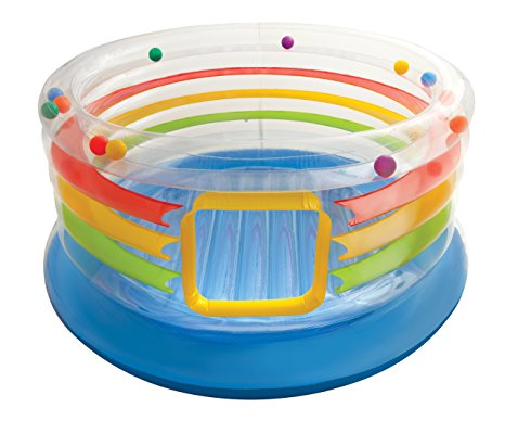 Intex Jump-O-Lene Transparent Ring Inflatable Bouncer, 71" X 34", for Ages 3-6