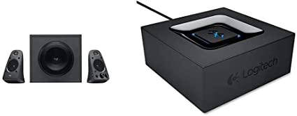 Logitech Z625 Powerful THX Sound 2.1 Speaker System for TVs, Game Consoles and Computers & Bluetooth Audio Adapter for Bluetooth Streaming