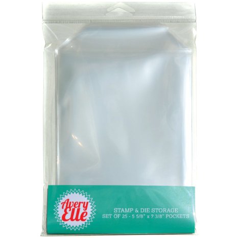 Avery Elle Stamp and Die Storage Pockets, Clear, 25-Pack