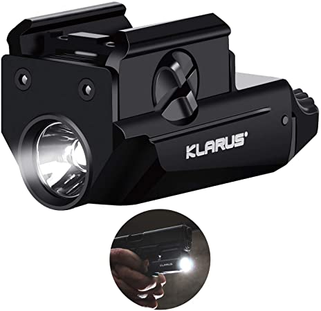 Weapon Light 600 Lumens GL1 Gun Light, Pistol Light with Adjustable Rail USB Rechargeable, Press Switch Waterproof for Glock, Picatinny Rail