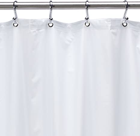 54-Inch-by-78-Inch Premium Weight Stall Shower Curtain Liner, White