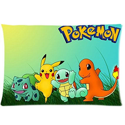 Pokemons Custom Zippered Pillow Case 20x30 Inch (Twin Sides)