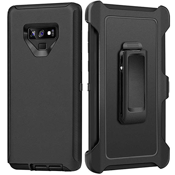 FOGEEK Case for Galaxy Note 9 - Belt Clip Holster - Kickstand - Heavy Duty Protection Rugged Armor Full Body Case Compatible for Samsung Galaxy Note 9 (2018) (Black)
