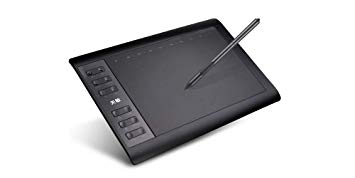 10moons Graphics Tablet, 10 x 6 Inch Large Drawing Tablet, 8192 Levels Pressure Battery-Free Pen Stylus, 8 Hotkeys, Compatible with Windows 10/8/7 Mac Os Artist, Designer, Amateur