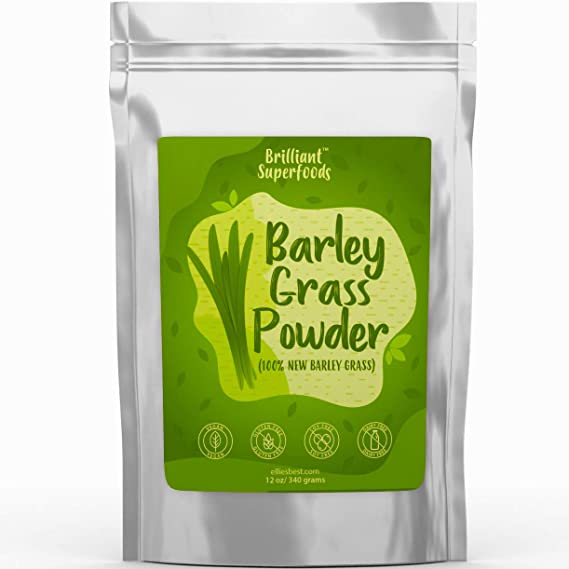 Barley Grass Powder - Fresh Harvested Superfood for Green Smoothies & Bright Green Food Creations - Water Soluble 1000 Mesh Powder - Highest Concentration Available - 12 oz / 340 grams - Ellie's Best