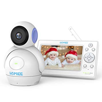 Video Baby Monitor with Camera and Audio, 5 Color LCD Screen