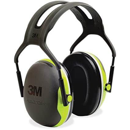 3M Personal Protective Peltor X4A Noise Protection, NRR 27 dB, Construction, Manufacturing, Maintenance, Automotive, Woodworking, Heavy Engineering, Mining, Chartreuse, over-the-Head Earmuffs