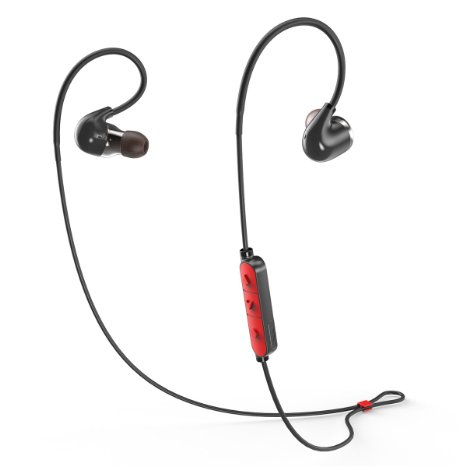 Coredy BlackMamba Fit Extremely Lightweight Wireless Bluetooth 41 Sports Headphones Earbuds with Memory Wire Ear-hooks 8 Hours Battery