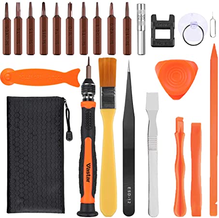 Vastar 23 in1 Cell Phone Repair Tools Kit,Mobile Phone Screwdriver Set,Fixing Smartphone Screen Opener Tool Kit for iPhone 11/X/5s/6s/6plus,for iPad,for MacBook,for iPhone Serial