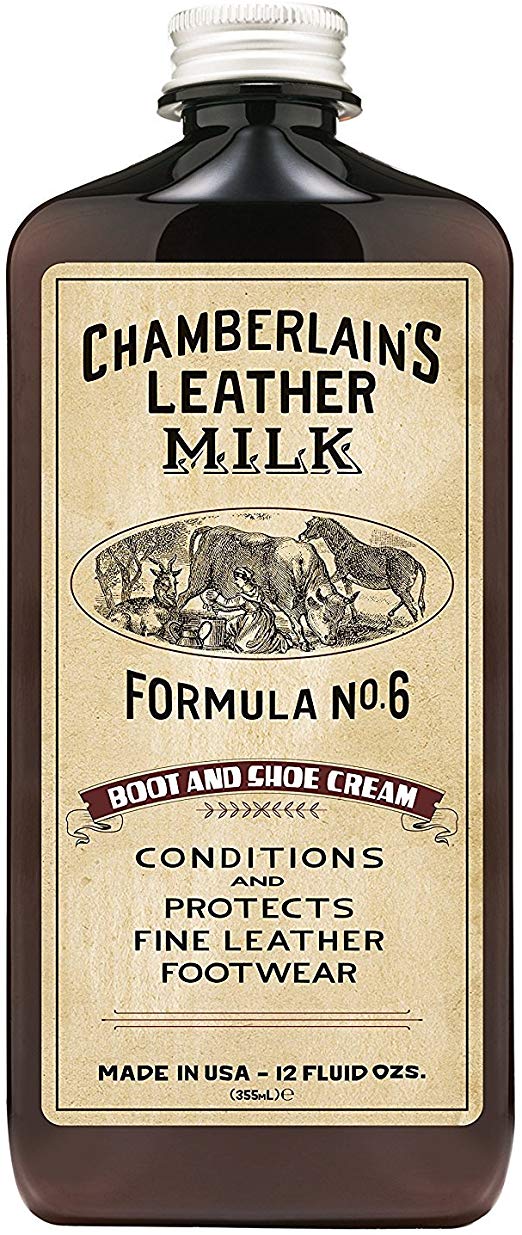 Leather Milk Leather Boot & Shoe Conditioner and Cleaner - No. 6 - All-Natural, Non-Toxic Shoe Care Cream Made in The USA. 2 Sizes. Includes Polishing Applicator Pad!