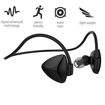 Bluetooth Headphones - Sport Sweatproof Earbuds -Wireless Bluetooth 4.0 Stereo In-ear Headset Bellwang&Popcloud Noise Cancellation Hands-Free Calling With Microphone For Sports, Workouts ,Running ,Etc