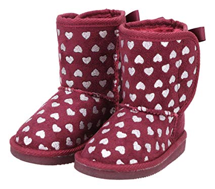 Arctic Paw Kids Girls Toddler Faux Fur Sherpa Lined Winter Snow Boots