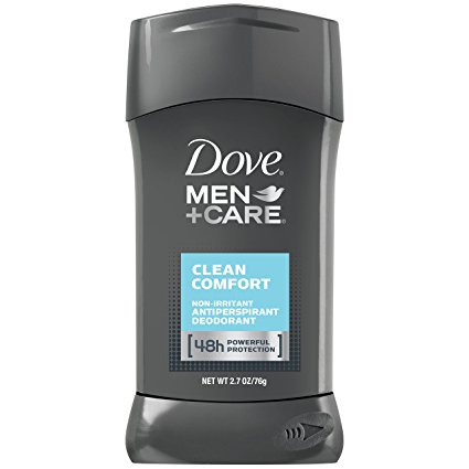 Dove Men Care Antiperspirant Deodorant Stick, Clean Comfort 2.7 oz, Pack of 3