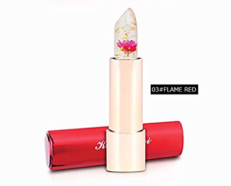 KAILIJUMEI Moisturizer lipsticks Lips Care Surplus Bright Flower Jelly Lipstick 4g_ Flame Red *One pcs*