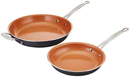 Gotham Steel Ceramic and Titanium Nonstick 9.5" & 12.50" - 2pc sets Fry Pans