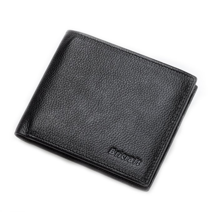 RFID Blocking Wallet for Men Genuine Leather Slim Bifold 6 Slots Credit Card Case