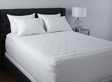 Croscill 300-Thread Count Pima Cotton Washable Mattress Pad with 20" Expand-a-Grip Skirt,  Queen Size