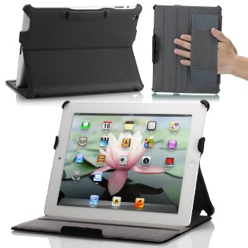 MoKo Slim-Fit Folio Stand Case for Apple New iPad 4 and 3 3rd and 4th Generation with Retina Display  IPad 2 Black