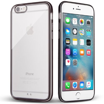 iPhone 6S Case, Bienna [Scratch Resistant] iPhone 6/ iPhone 6S 4.7 INCH Clear Case Shock Absorbing Impact Hard Back Defender Cover w/ Soft TPU Bumper Sheild (Black)