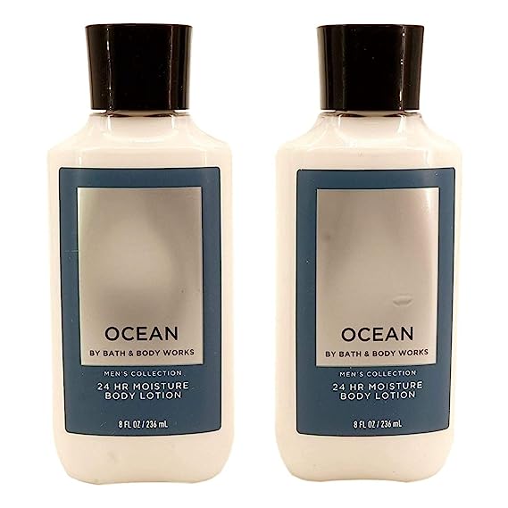 Ocean for Men Body Lotion - Bath & Body Works Signature Collection (2-pack) 8 Oz, 238 Ml each