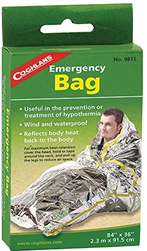 Coghlan's Emergency Bag Silver, 84 x 36 Inches (213 x 91.5 cm)